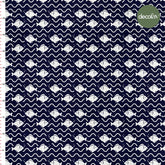 Su Dalgası Balık  Desenli Dijital Baskılı Kumaş